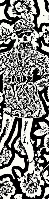 Free colorable bookmarks of a tall dog in a dress model pose